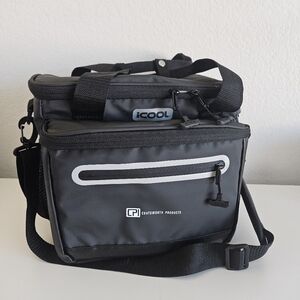 NEW iCOOL | Vail 24-Can Cooler Bag Black Zipper Pocket